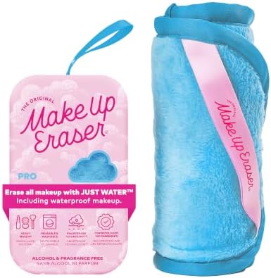 The Original MakeUp Eraser PRO, Effortlessly Remove All Makeup Using Only Water, Including Waterproof Mascara, Eyeliner, Foundation, Lipstick, Sunscreen,and More! Chill Blue, 1 ct.