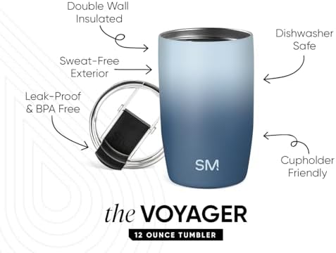 Simple Modern Travel Coffee Mug with Lid | 12oz | Ombré
