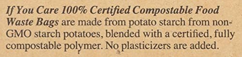 If You Care Compostable Trash Bags for Food Scraps, Kitchen Waste, Garbage – 30 Count, 3 Gallon – Certified Compostable, Non Plastic, Disposable