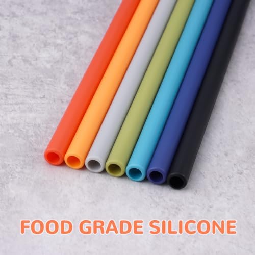 Tomorotec 7PCS Silicone Drinking Straws Fit for Stanley 40 oz 30 oz Tumbler