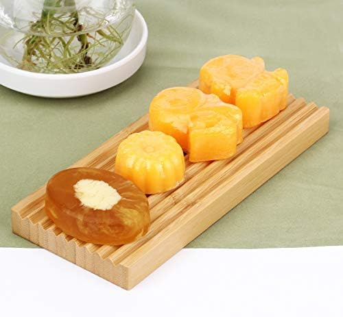 Ouya Bamboo Soap Dish, Bar Soap Holder for Shower Bathroom, Kitchen, Wooden Tray for Soap