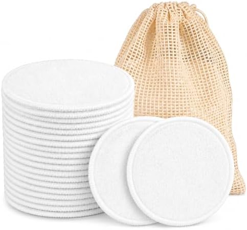 MAQIHAN Reusable Makeup Remover Pads - 15PCS Reusable Cotton Rounds
