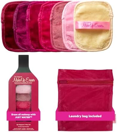 The Original MakeUp Eraser 7-Day Set, Erase All Makeup with Just Water, Including Waterproof Mascara, Eyeliner, Foundation, Lipstick, Sunscreen, and More! Sip Happens, 7ct.