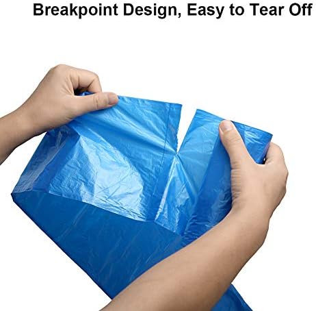 Compostable Trash Bags, 13-15 Gallon Biodegradable Trash Bags Recycled Garbage Bags Unscented Wastebasket Liners for Kitchen Office(75 Counts, Blue)