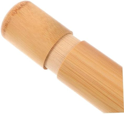 Healeved Sustainable Toothbrush Set Bamboo Storage Case 3 Disposable Toothbrushes Compact Travel Kit Random Color