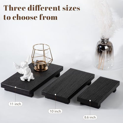 Bathroom Tray Farmhouse Decor Kitchen Soap Holder, 11" * 5.5" Black