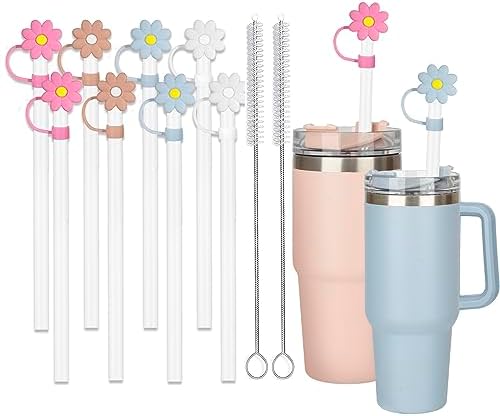 Jetstop Straw with Cover fit Stanley Quencher H2.0 14-40 oz Tumbler, 8pk
