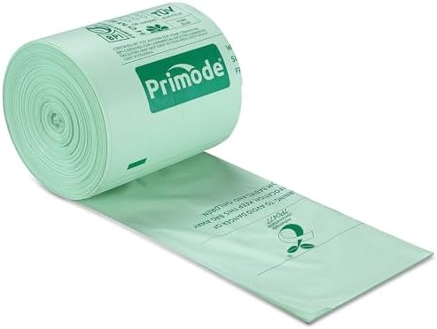 Compostable Bags, 8 Gallon (30L) Food Scraps Yard Waste Bags, Extra Thick 0.85 Mil. ASTM D6400 Compost Bags Small Kitchen Trash Bags, Certified by BPI & TÜV AUSTRIA (50 Count)