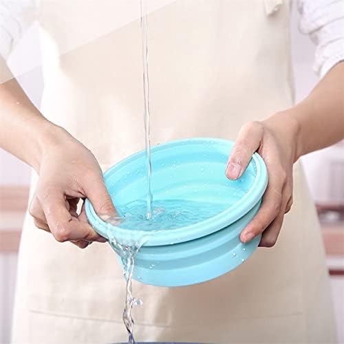 Collapsible Bowls with Lids for Camping, Rv Accessories for inside Kitchen Storage Containers, Camper Must Haves Organization and Storage Food Container for Travel Trailer Space Saving Blue