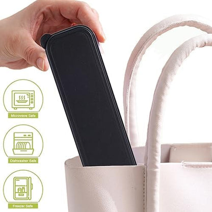 Reusable Travel Utensils Set with Case Wheat Straw Fork Spoon Knife Cutlery