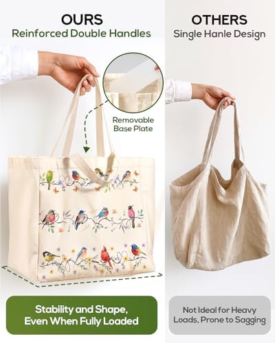Miss Adola Cute Extra Large Canvas Grocery Tote Bag