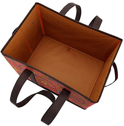 Foraineam Reusable Grocery Bags Set Durable Heavy Duty Tote Bag Collapsible Grocery Shopping Box Bag with Reinforced Bottom