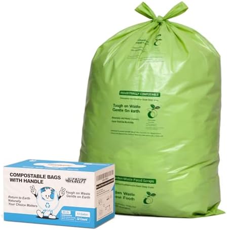 Compostable Bags, 13 Gallon, 32 Count, 49.2 Liter