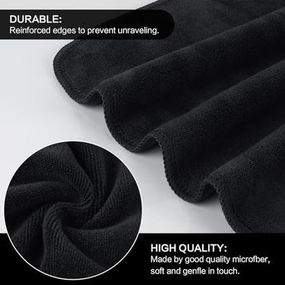 SINLAND Microfiber Facial Cloths Fast Drying Washcloth 12inch x 12inch Absorbent Face Wash Cloth Soft Makeup Remover Cloths