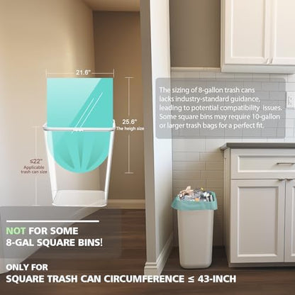 AYOTEE Biodegradable Medium 8 Gallon Trash Bags ，Leak Proof Compostable Bag