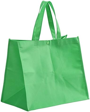 Tosnail 12 Pack Reusable Grocery Bags with Handles, Black, Blue, Green