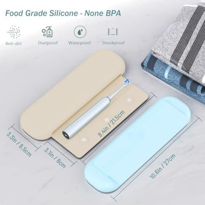 Silicone Toothbrush Travel Case, Pro Large Toothbrush Case for Traveling
