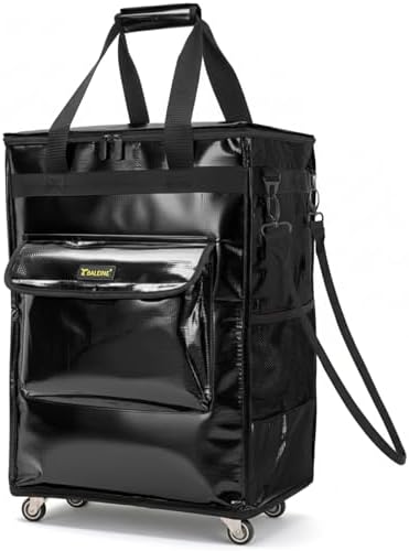 BALEINE Reusable Grocery Bag on Wheels, Foldable Rolling Tote Bag