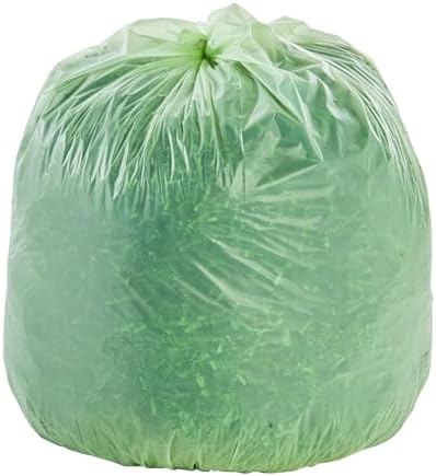 Stout by Envision Compostable Trash Bags, 30 Gallon 30" x 39", 48 Bags Per Case, ASTM6400, Green Bags, Made in America (E3039E11)
