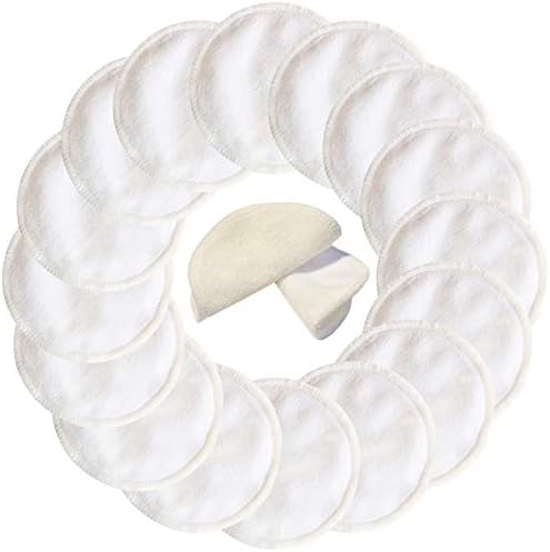 16 Pack Reusable Makeup Remover Pads with Laundry Bag - 2 Layers 3.15inch Cotton Rounds Pads, Washable Facial Cleansing Cloths Eye Makeup Remove Face Wipe (Chemical Free Velour)
