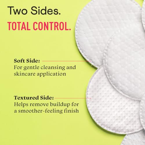 Swisspers Premium Exfoliating Cotton Rounds, Dual-Sided (Pack of 3)
