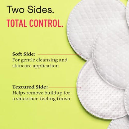 Swisspers Premium Exfoliating Cotton Rounds, Dual-Sided (Pack of 3)