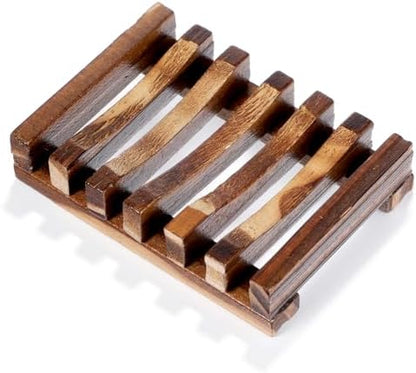 Wooden Soap Holder, Teak Soap Dish Wooden Sponge Holder for Kitchen Sink, Teak Shower Caddy Self Draining Dishes for Shower, Sink, Bathroom, Kitchen, Countertop, Bathtub, RV