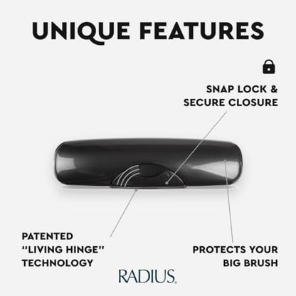 RADIUS Toothbrush Travel Case – Fits Big Brush, Original, Flex & Scuba Brushes BPA-Free Recycled Plastic, Portable, Durable & Eco-Friendly for Home, School, Travel, Pastel Pink