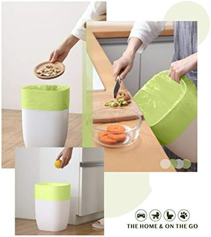 Compostable Trash Bags - FORID 8 Gallon Garbage Bags 150 Count Trash Can Liners 30 Liter Unscented Medium Wastebasket Bags for Kitchen Bathroom Home Office Garbage Can (5Rolls/Green) - Durable & Thick