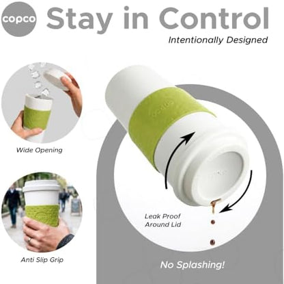 Copco Acadia Travel Mug, 16 Oz - Black, Plum, Blue, Green, Set of 4