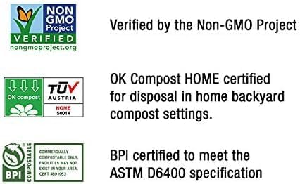 4 Gallon Compostable Trash Bags by BioBag, 75 Count, BPI Certified, Meets ASTM D6400 Standards, Made in USA, Small Kitchen & Bathroom Liners