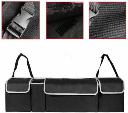 Car Trunk Organizer Oxford Interior Accessories Back Seat Storage Bag 4 Pocket