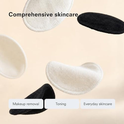 Public Goods Reusable Bamboo Cleansing Rounds | 14 Count Makeup Remover Pads with Cotton Mesh Wash Bag | Alternative to Disposable Cotton Rounds | Gentle, Machine Washable, Vegan Skincare Essential