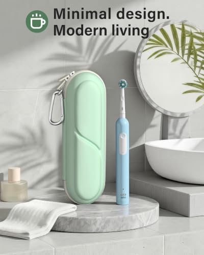ProCase Toothbrush Travel Case for Oral-B/Oral-B Pro 1000 1500 5000 7000 7500 6000 9600/Philips Sonicare 4100 5100 1100 6100 5300 Oral-B iO Electric Toothbrush Portable Hard Container -Aqua