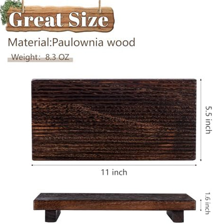 Bathroom Tray Farmhouse Decor Kitchen Soap Holder, 11" * 5.5" Dark Brown