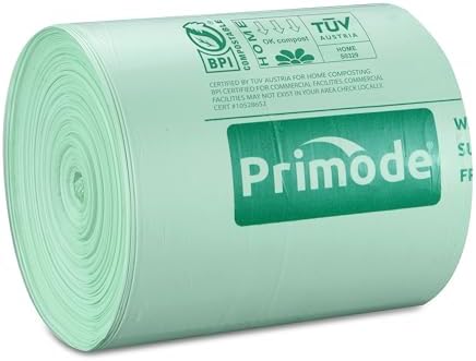 Compostable Bags, 8 Gallon (30L) Food Scraps Yard Waste Bags, 100 Count, Extra Thick 0.85 Mil. ASTM D6400 Compost Bags Small Kitchen Trash Bags, Certified by BPI & TÜV AUSTRIA
