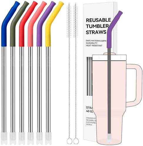 40 oz Straight Metal Straws for 40 oz Stanley Tumbler