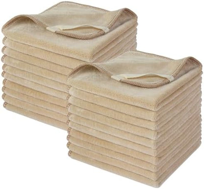 SINLAND Microfiber Facial Cloths Fast Drying Washcloth 12inch x 12inch Absorbent Face Wash Cloth Soft Makeup Remover Cloths