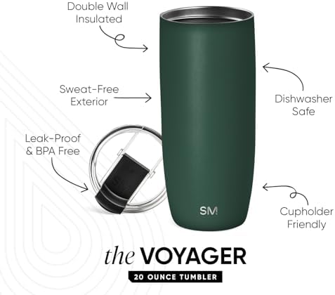 Simple Modern Travel Coffee Mug with Lid | 20oz | Green