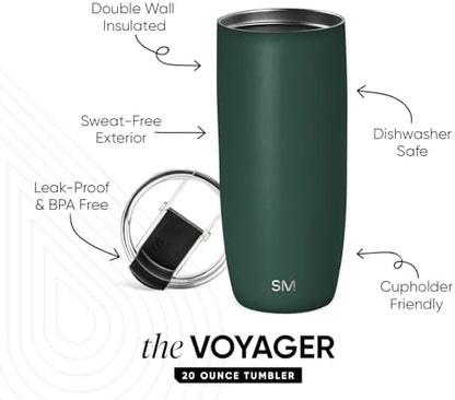 Simple Modern Travel Coffee Mug with Lid | 20oz | Green