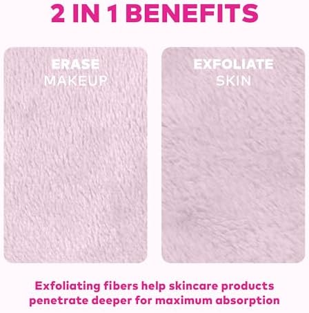 The Original MakeUp Eraser 7-Day Set, Erase All Makeup With Just Water, Including Waterproof Mascara, Eyeliner, Foundation, Lipstick, Sunscreen, and More! Silver Infused, 7ct.