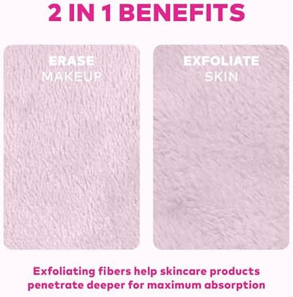 The Original MakeUp Eraser 7-Day Set, Erase All Makeup With Just Water, Including Waterproof Mascara, Eyeliner, Foundation, Lipstick, Sunscreen, and More! Silver Infused, 7ct.