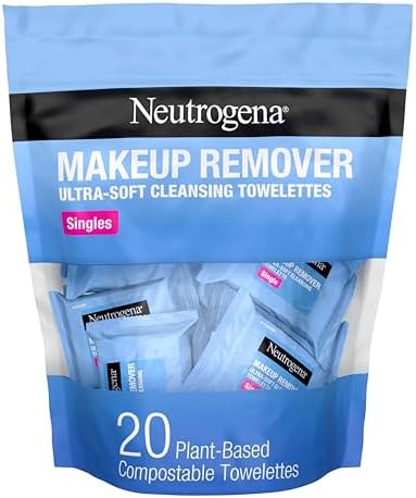 Neutrogena Makeup Remover Towelettes, Daily Single Face Towelettes, 20 Ct