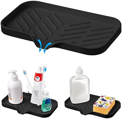 Multi-Functional Black Soap Holder - Soap Bar & Sponge Holder, Space-Saving Sink Caddy - Organize Your Kitchen!
