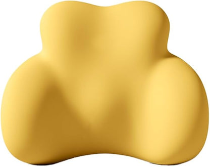 Car Lumbar Support Pillow for Mercedes-Benz C118 CLA-Class 2019-2022 2023 2024 2025 2026 Memory Foam Back Support Cushion Breathable Car Seat Lumbar Pad Accessories,Yellow