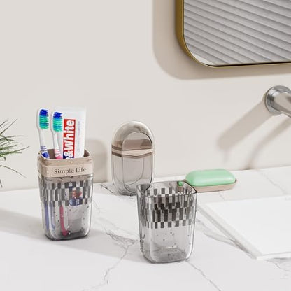Bar Travel Soap Case Container, Portable Travel Toothbrush Case, Gray