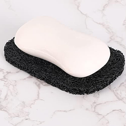 15 Piece Soap Savers Pads - Black BPA Free Holder for Bar Soap, Non-Slip Self Draining Dish Lift for Shower, Kitchen, Bathroom - Tray Bulk Accessories