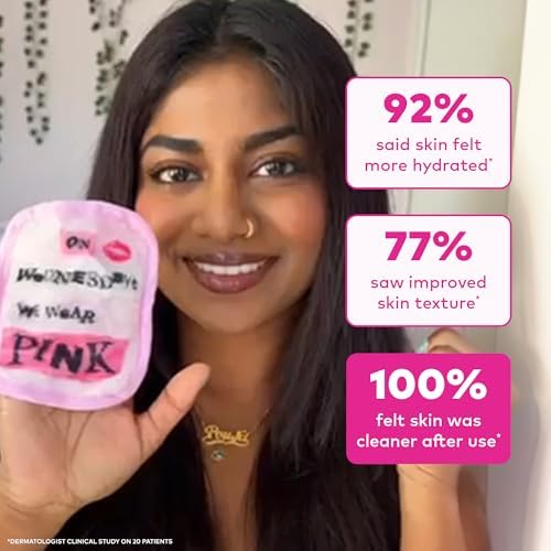 The Original MakeUp Eraser 7-Day Set, Erase All Makeup With Just Water, Including Waterproof Mascara, Eyeliner, Foundation, Lipstick, Sunscreen, and More! Mean Girls, 7ct