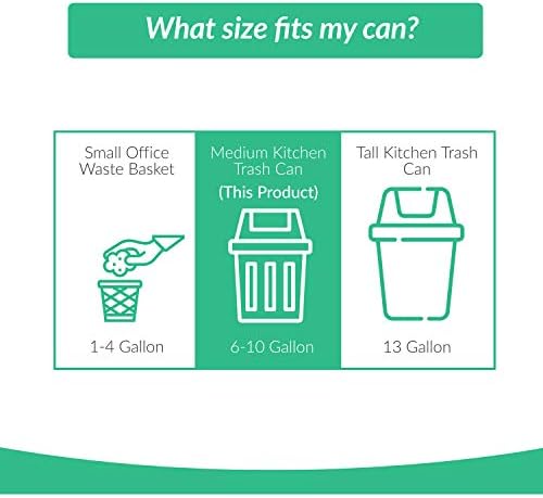 Reli. Compostable 6-8 Gallon Trash Bags | 200 Count Bulk | Green