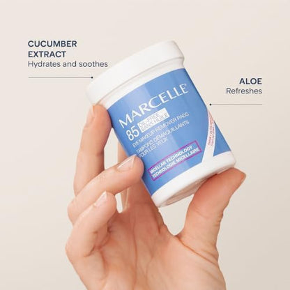 Marcelle Oil-Free Eye Make-Up Remover Pads, Sensitive Eyes, 85 Pads